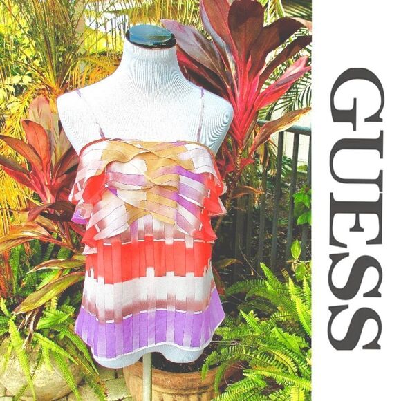 🍍3/$15🍍 Guess Ruffle Tank Top - Picture 1 of 6